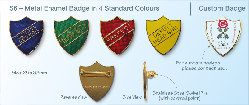 Prefect Pin Badge For Schools A Choice Of 14 Colours