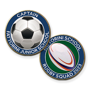 MP15 Ball Sports badges + 2 lines of your text