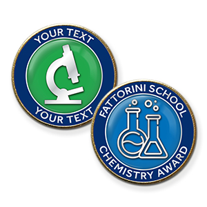 MP15 Sciences badges + 2 lines of your text
