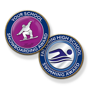 MP15  Water Snow & Ice Sports badges + 2 lines of text