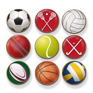 MP3 Ball Sports badges