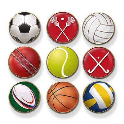 MP3 Ball Sports badges