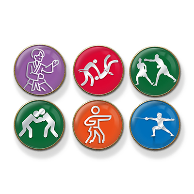 MP3 Combat Sports badges