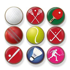 MP3 Racket, Bat, Club, Stick Sports badges
