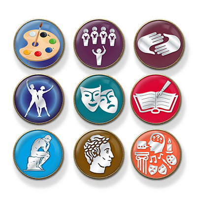 MP3 Arts badges