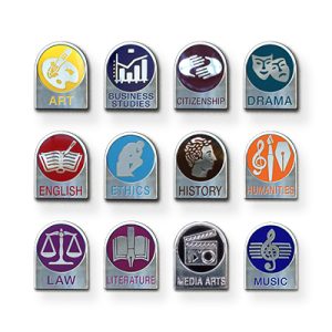 S13 - SUBJECT pin badges, ARTS