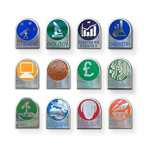 S13 - SUBJECT pin badges, SCIENCES