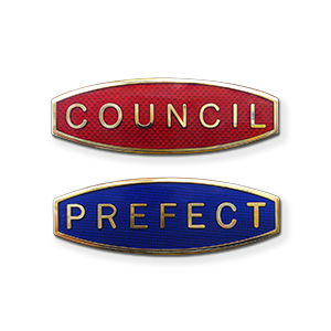 S7 - Enamel badge. PREFECT or COUNCIL, , 4 standard and 13 non-standard colours