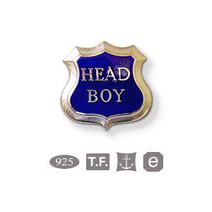 SS1 - Sterling silver Head Boy, Vitreous enamel, 5 colours