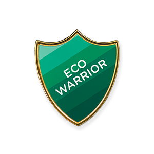 AP6 - Metal printed badge - ECO WARRIOR, green