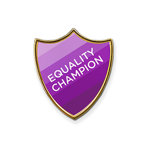 AP6 - Metal printed badge - EQUALITY CHAMPION, Purple