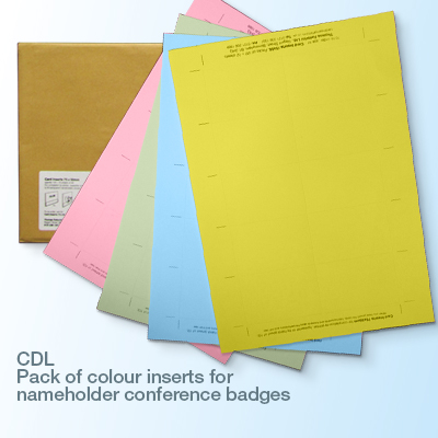 CDL - Pack of 120 Colour inserts for nameholders