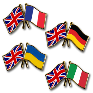Twin flag - 5 friendship badges.