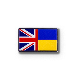 MP18 - 5 Metal printed badges - Friendship UK-Ukraine