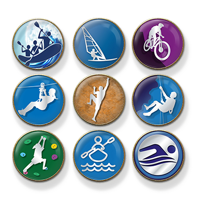 MP3 Outdoor Pursuits Sports badges