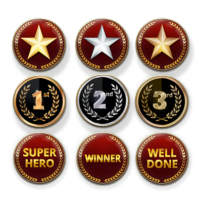 MP3 Winners & Runners-up Sports badges