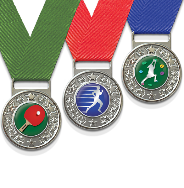 SMEDALSTAR - 49 Sports, 4 ribbon colours