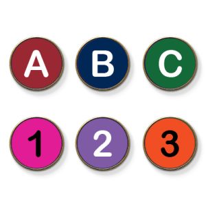AP3IN - Affordable Printed badge - Initials & numbers