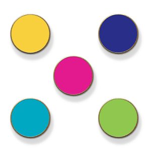 MP3PLAIN - Metal printed - Small Colour Badge