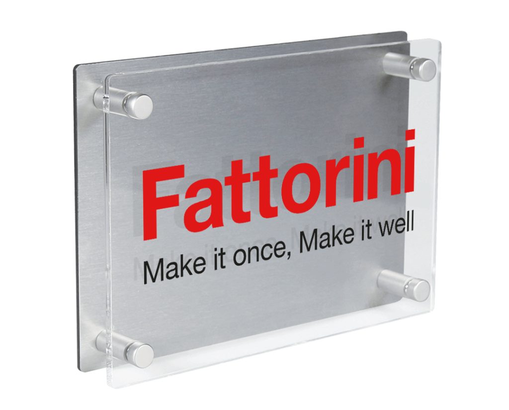 Acrylic Sign with backing plate