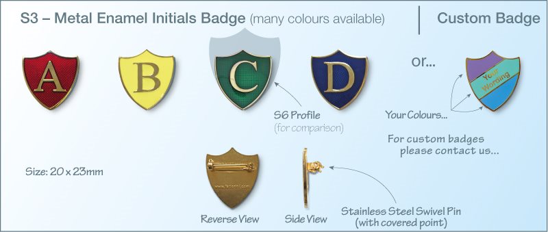 Capricornone Buddy School Shield Badge Handmade Vitreous Enamel